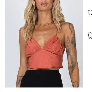 Princess Polly Jessa crop top in rust size 6